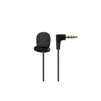 Black horsewhispererpro microphone with 3.5mm plug on a white background
