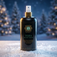 Bottle of Tigra Bio Skin Repair product with a snowy background