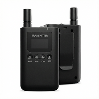 Black HorsewhispererPRO transmitter front and back set on a white background