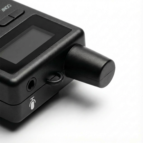 Black HorsewhispererPRO 2 instruction device with a screen and control knob on a white background