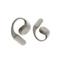 Pair of gray showtime wireless earbuds on a white background